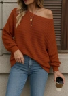 Kadın Uzun Kollu Tek Omuzu Açık Triko Bluz