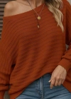 Kadın Uzun Kollu Tek Omuzu Açık Triko Bluz