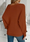 Kadın Uzun Kollu Tek Omuzu Açık Triko Bluz