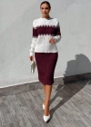 Kadın Uzun Kollu Triko Etekli Takım