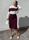 Kadın Uzun Kollu Triko Etekli Takım