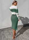 Kadın Uzun Kollu Triko Etekli Takım