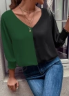 Kadın Uzun Kollu V Yaka Kol Ağzı Gipeli Sandy Bluz