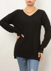 Kadın Uzun Kollu V Yaka Triko Bluz