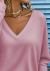 Kadın Uzun Kollu V Yakalı Dalgıç Bluz