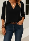 Kadın Uzun Kollu V Yakalı Ithal Krep Bluz