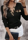 Kadın Uzun Kollu V Yakalı Kaşkorse Bluz
