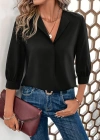 Kadın Uzun Kollu V Yakalı Sandy Bluz