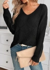 Kadın Uzun Kollu V Yakalı Triko Bluz
