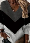 Kadın Uzun Kollu V Yakalı Triko Bluz
