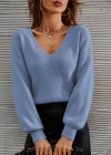 Kadın Uzun Kollu V Yakalı Triko Bluz