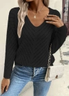 Kadın Uzun Kollu V Yakalı Triko Bluz
