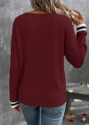 Kadın Uzun Kollu V Yakalı Waffle Bluz