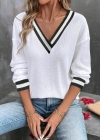 Kadın Uzun Kollu V Yakalı Waffle Bluz