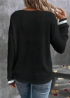 Kadın Uzun Kollu V Yakalı Waffle Bluz