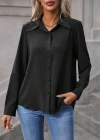 Kadın Uzun Kollu Yakalı önden Düğmeli Aerobin Gömlek