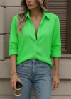 Kadın Uzun Kollu Yakalı önden Düğmeli Gömlek