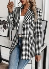 Kadın Uzun Kollu Yakalı önden Düğmeli Kazayağı Dokuma Ceket