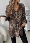 Kadın Uzun Kollu Yakalı önden Düğmeli şifon Gömlek