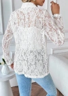 Kadın Uzun Kollu Yakalı önü Açık Dantelli Ceket