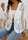 Kadın Uzun Kollu Yakalı önü Açık Dantelli Ceket
