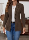 Kadın Uzun Kollu Yakalı Tek Düğmeli Süet Ceket