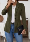 Kadın Uzun Kollu Yakalı Tek Düğmeli Süet Ceket