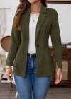 Kadın Uzun Kollu Yakalı Tek Düğmeli Süet Ceket