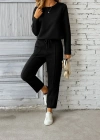Kadın Uzun Kollu Yanları Nervurlu Viskon Iki Iplik Ve Pantolon Ikili Takım