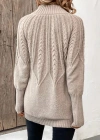 Kadın Uzun Kollu Yarı Balıkçı Yaka Triko Bluz