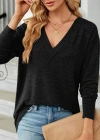 Kadın V Yaka Triko Bluz