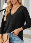 Kadın V Yaka Triko Bluz