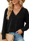 Kadın V Yaka Triko Bluz