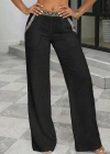 Kadın Yüksek Bel Beli Lastikli Genç Paçalı Ithal Krep Pantolon