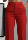 Kadın Yüksek Bel Cepli Ithal Krep Pantolon