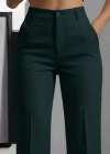 Kadın Yüksek Bel Cepli Ithal Krep Pantolon