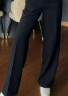 Kadın Yüksek Bel Cepli Ithal Krep Pantolon