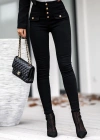 Kadın Yüksek Bel Düğmeli Cep Detay Kot Pantolon