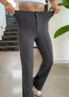 Kadın Yüksek Bel Full Likralı Krep Kumaş Pantolon