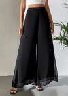 Kadın Yüksek Bel Geniş Paçalı şifon Pantolon