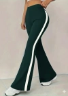 Kadın Yüksek Bel İspanyol Paçalı Yanlardan şerit Detaylı Dalgıç Tayt Pantolon
