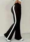 Kadın Yüksek Bel İspanyol Paçalı Yanlardan şerit Detaylı Dalgıç Tayt Pantolon