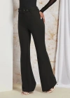 Kadın Yüksek Bel Kemerli Paçaya Doğru Genişleyen Ithal Krep Pantolon