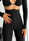 Kadın Yüksek Bel Korse Ve Kopça Detay çelik Toparlayıcı Tayt