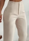 Kadın Yüksek Bel önden Fermuarlı Ithal Krep Pantolon