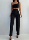 Kadın Yüksek Bel Pileli Palazzo Pantolon