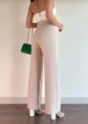 Kadın Yüksek Bel Pileli Palazzo Pantolon
