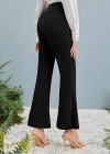 Kadın Yüksek Bel Yanları Tül Detaylı Dalgıç Tayt Pantolon