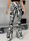 Kadın Yüksek Bel Zebra Desenli Tayt