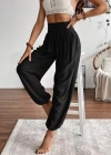 Kadın Yüksel Bel Yoğun Büzgü Detaylı Aerobin Pantolon